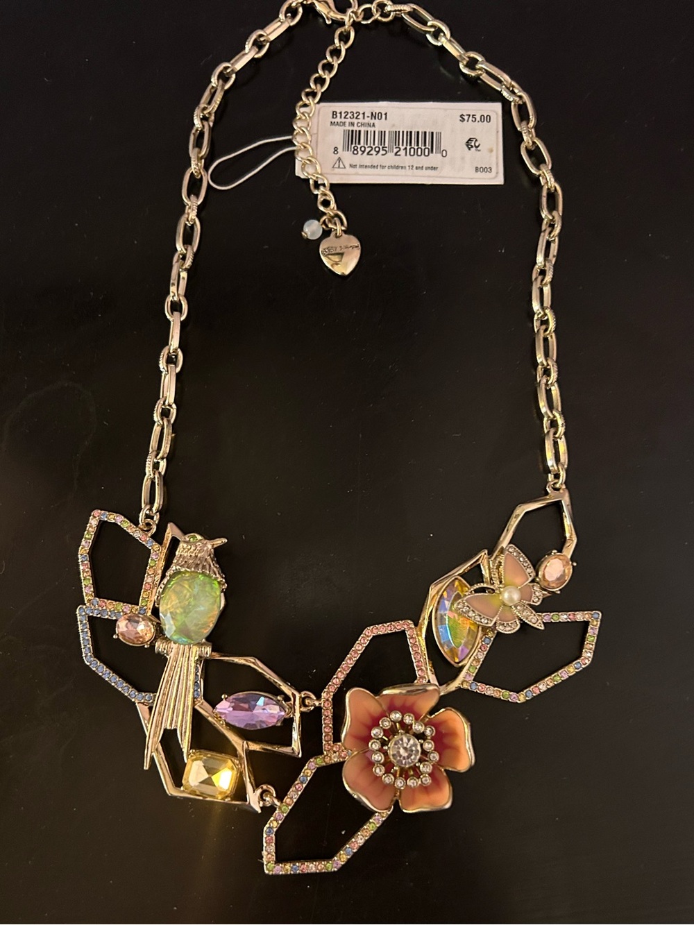 Betsey Johnson Hummingbird Necklace (NWT) - Picture 5 of 6